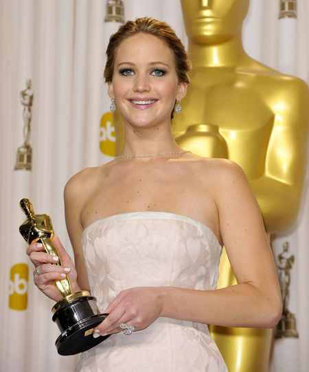 Дженнифер Лоуренс на вручении премии Оскара
